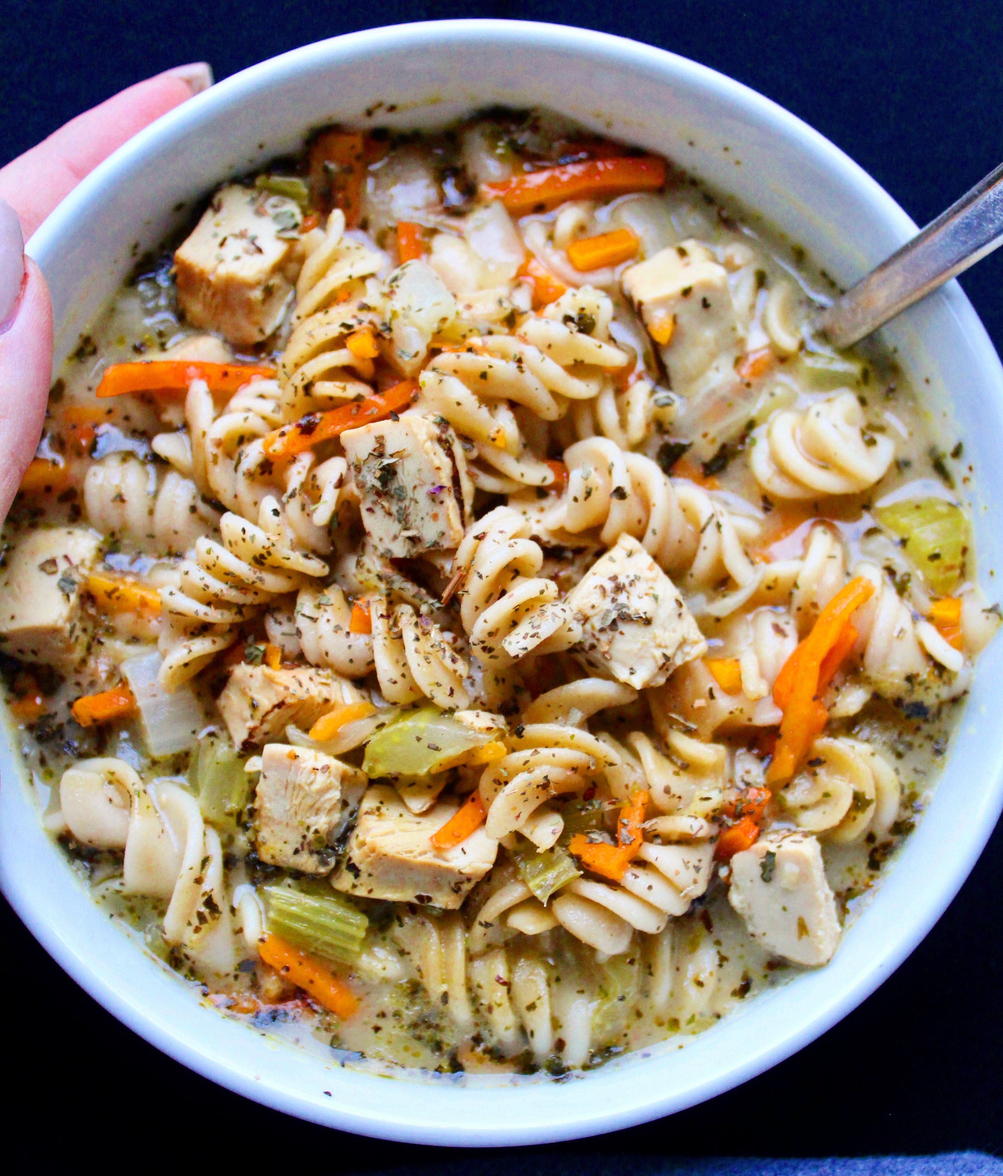 Chick’n Noodle Soup Six Vegan Sisters