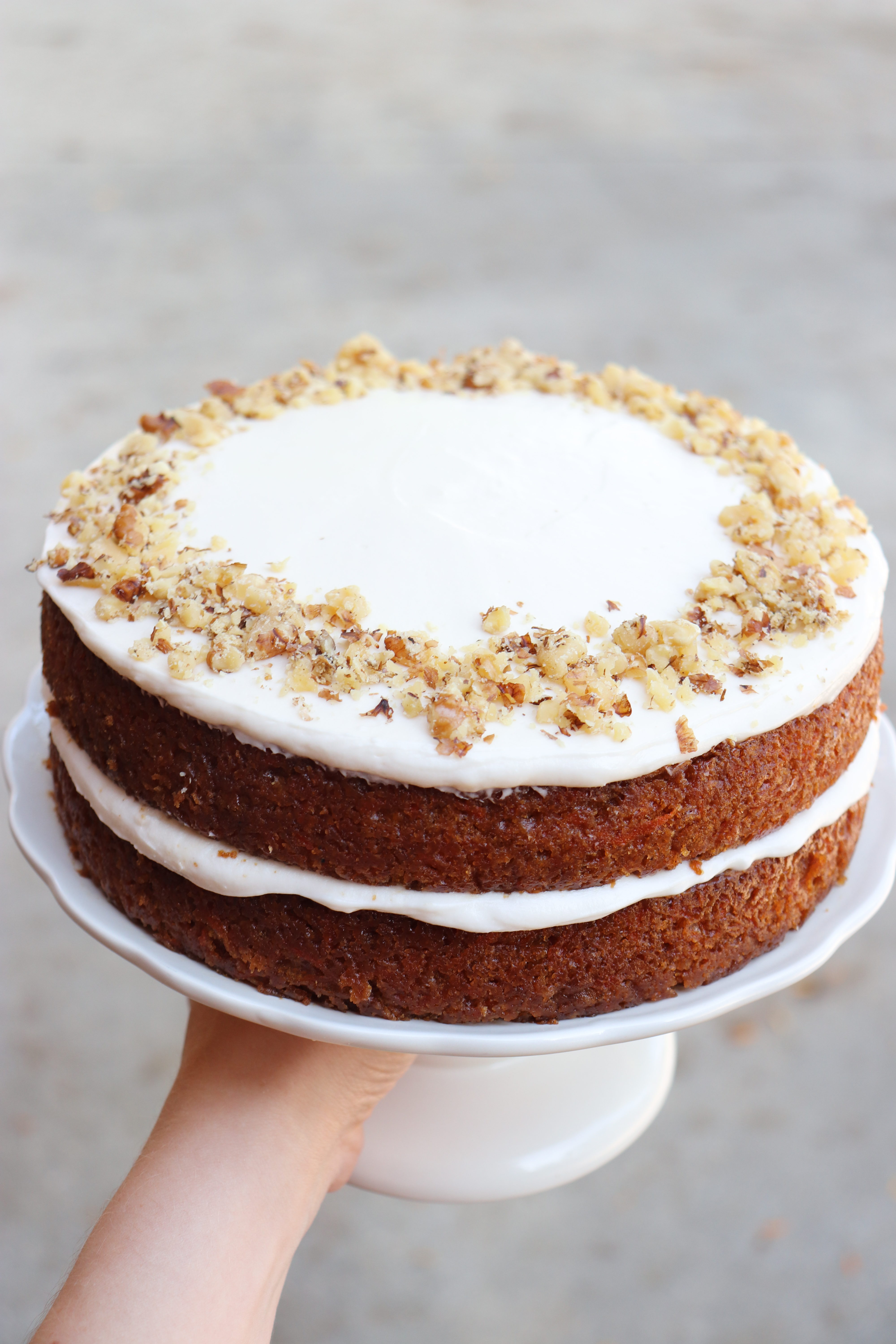 Fall Spice Cake with Pumpkin Spice Buttercream and Caramel Drizzle