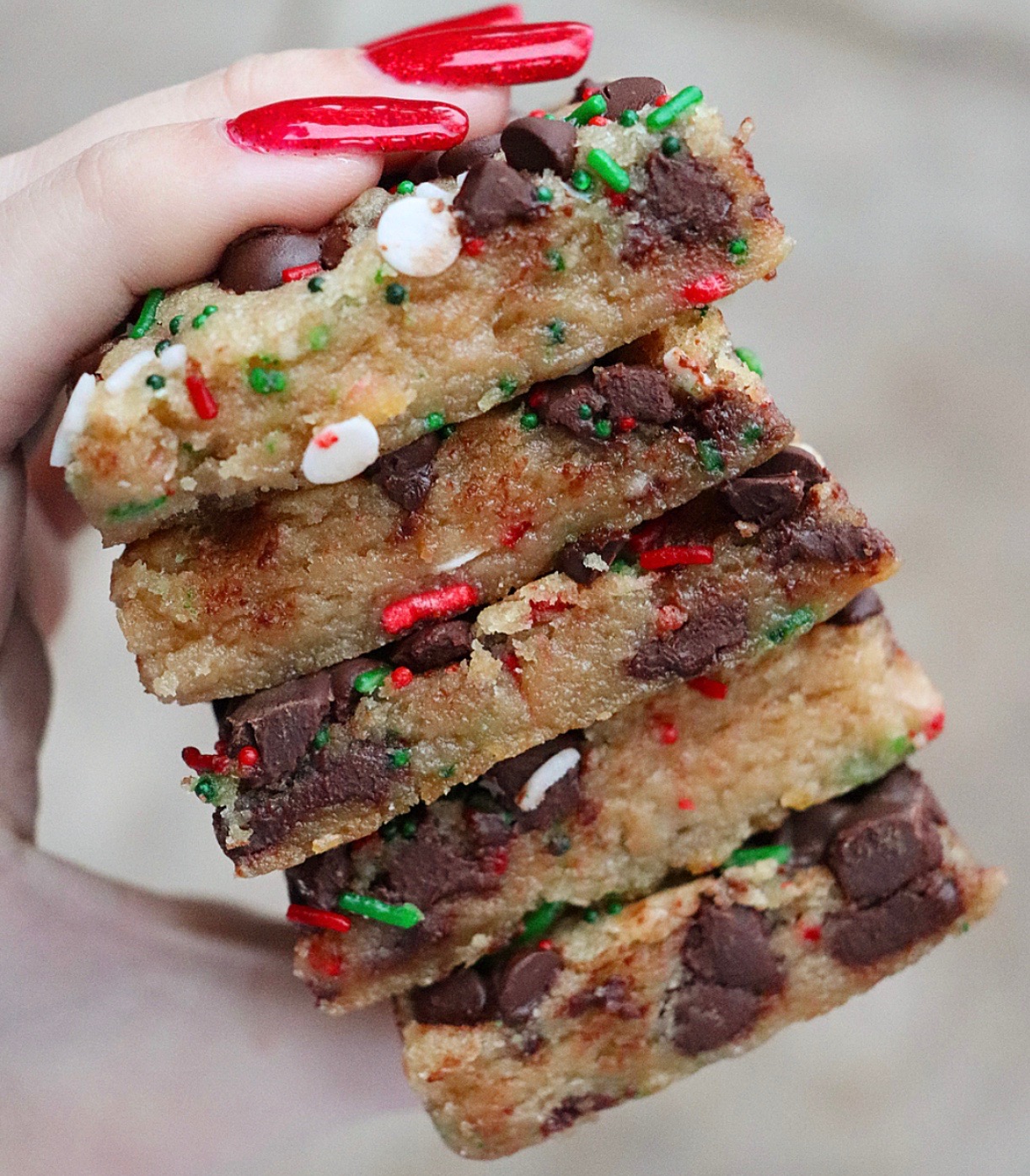Christmas Cookie Bars Six Vegan Sisters